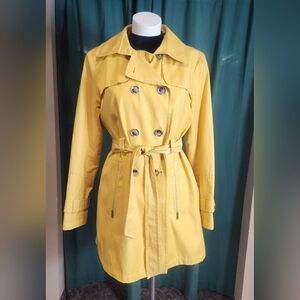 GALLERY Mustard Yellow Trench Coat